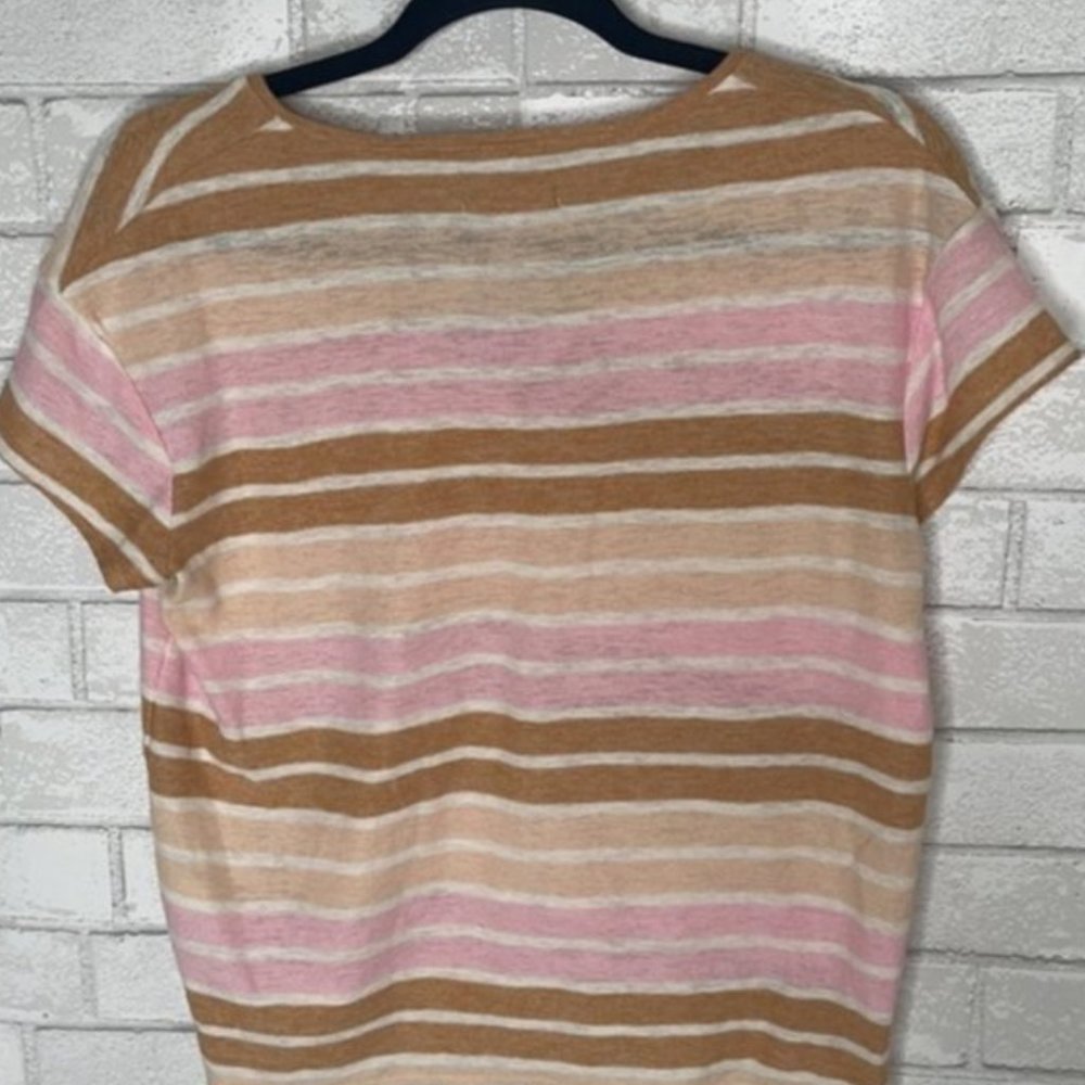 Madewell Skyline V-Neck Tee in Sweetheart Blush - Picture 5 of 8